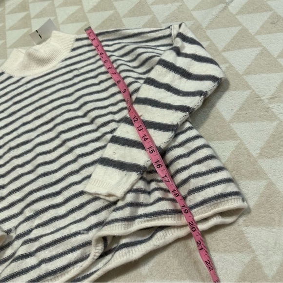 Madewell stripe play mockneck pullover sweater antique cream - Picture 4 of 5